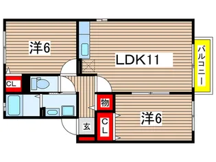 リヴェール・アイI【2階】の間取り