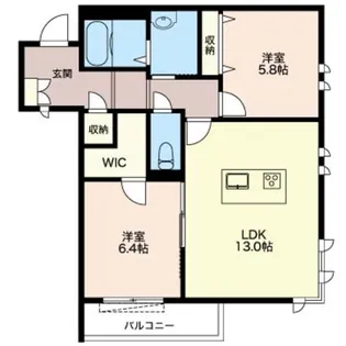 U’s Residence南行徳【2階】の間取り