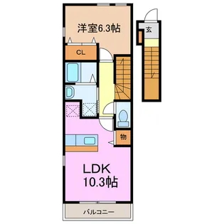 フリーデWAGO【2階】の間取り