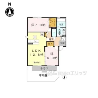 クレールふたがみ【2階】の間取り