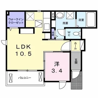 エル アンジュ【1階】の間取り