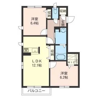 エクセレント B【2階】の間取り