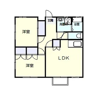 リベラB【1階】の間取り