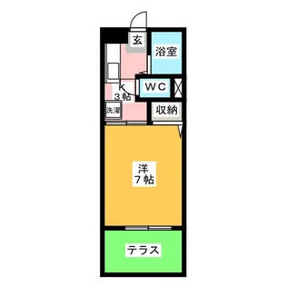ジュネス瑞穂B棟【1階】の間取り
