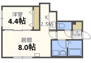 カーサシャルドネ【2階】の間取り