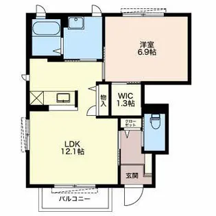 メイプルコーポ B【1階】の間取り
