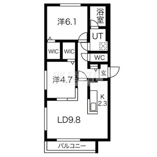 ブランシャール幌西【2階】の間取り