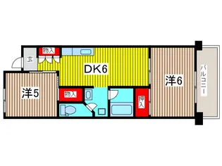 日輝パークマンション【2階】の間取り