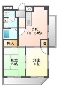 エクセルコート千里丘【1階】の間取り