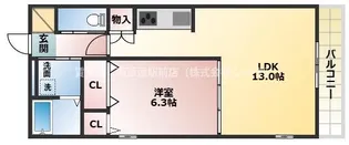 ミモザハウス【3階】の間取り