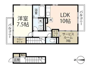 クレインハイムII【2階】の間取り