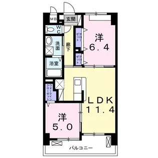 ベリッシュ【1階】の間取り