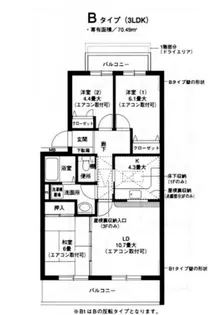 オクトス市ヶ尾2【3階】の間取り