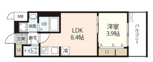 S-RESIDENCE表町【15階】の間取り