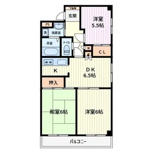サンドミールさわらび【5階】の間取り