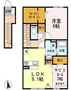 フェリーチェ A棟【2階】の間取り