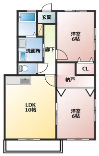 パルメゾン明日香【3階】の間取り
