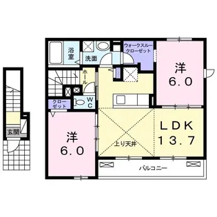 ポム・ダムールT【2階】の間取り