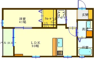 エクアトール牡丹山【1階】の間取り