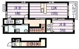 グリーン・ヴィラII【2階】の間取り
