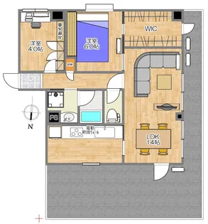 シティクレスト【5階】の間取り