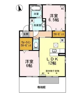 パインフラット【1階】の間取り