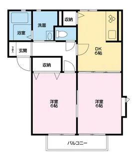 アスコット【1階】の間取り