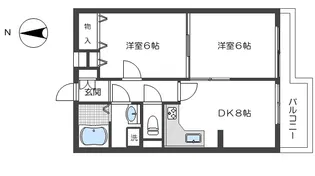 エルモーサ中央林間【5階】の間取り