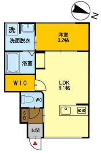 LA・TIDA【1階】の間取り