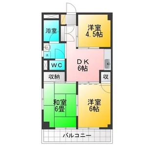 扇山ハイツ【7階】の間取り