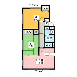 カサベラ向山【3階】の間取り