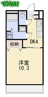 1DKの間取り画像