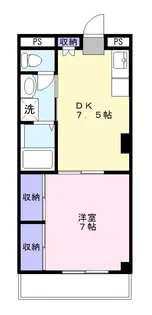 1DKの間取り画像