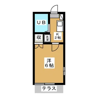 コーポ山内第二【1階】の間取り