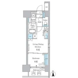 ヒヴィ・カーサ名駅西【7階】の間取り