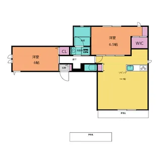フロイデ浜田山【1階】の間取り
