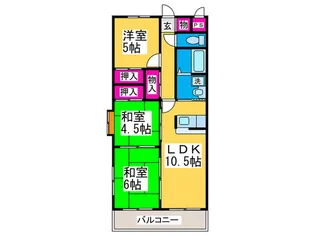 メゾン・ド・シャンノ-ル【2階】の間取り
