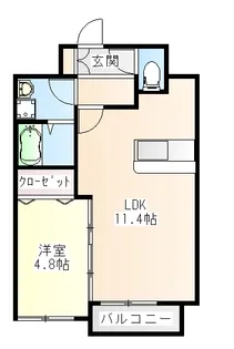 宮城県仙台市若林区河原町1【マンション】の間取り