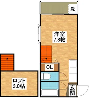 クイーンパレス住吉【2階】の間取り