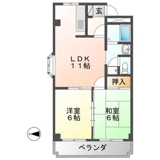 グランヴィア中津川【2階】の間取り