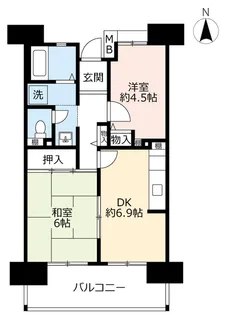 URグリーンヒルズ六甲【1階】の間取り