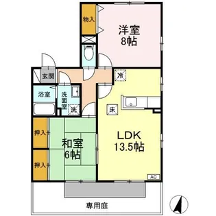 リージャ・パレ B棟【1階】の間取り