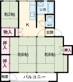 富士見町住宅27号棟【5階】の間取り