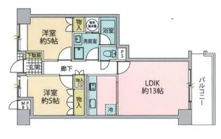 東京都小平市学園西町2【マンション】の間取り