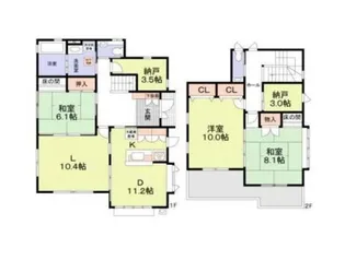 神奈川県伊勢原市神戸【一戸建】の間取り