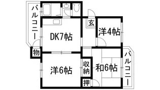 宝塚安倉3号棟【3階】の間取り