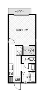 ユリアハイツC【1階】の間取り