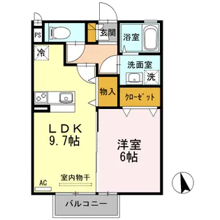 福岡県久留米市山川町【アパート】の間取り