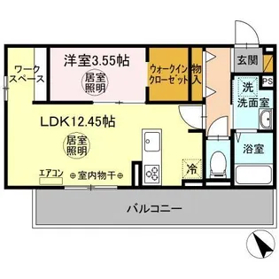 エーデルワイス【3階】の間取り
