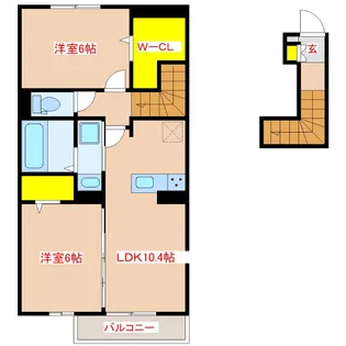 2LDKの間取り画像